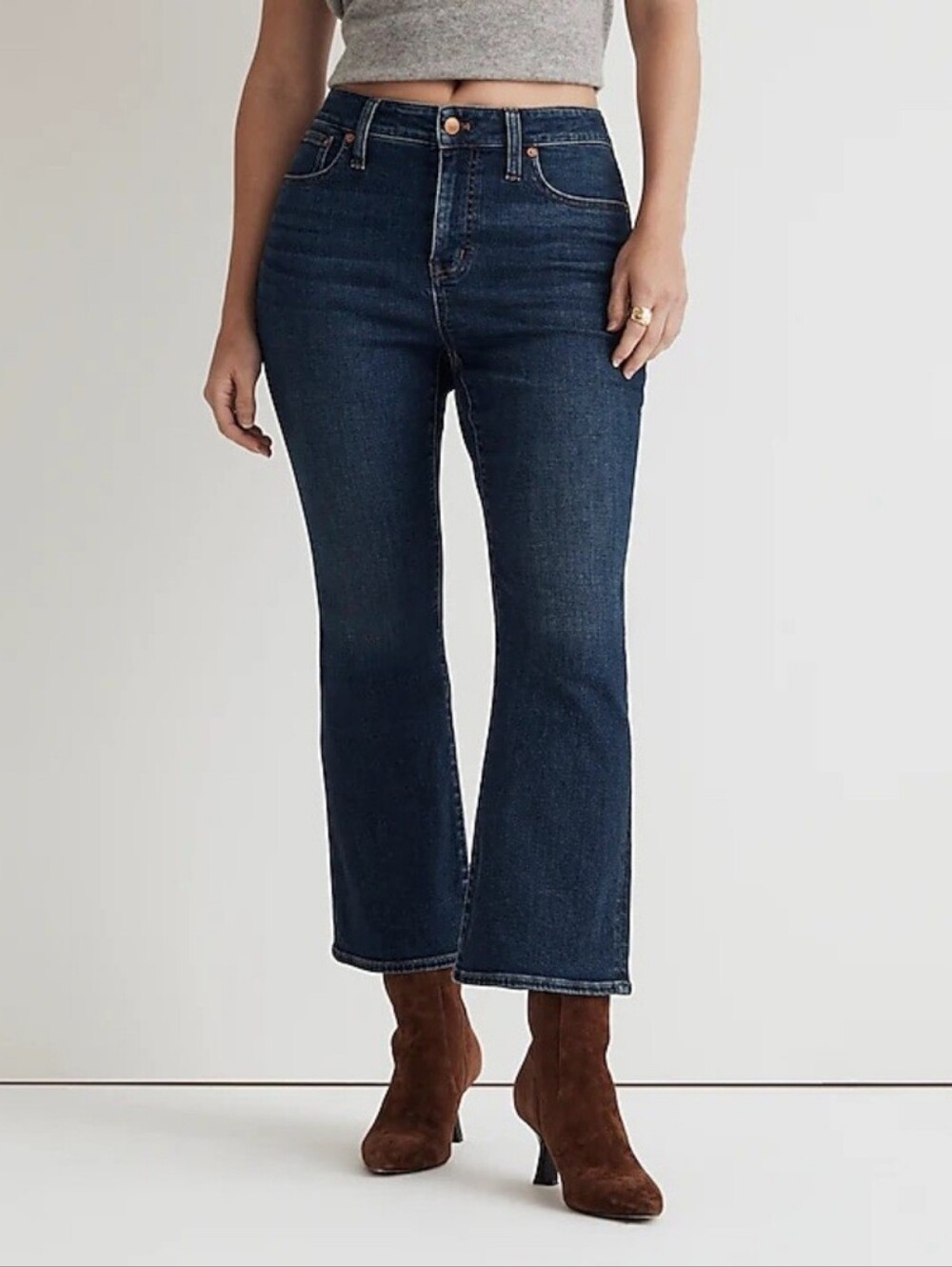 Madewell Petite Curvy Kick Out Crop Jeans